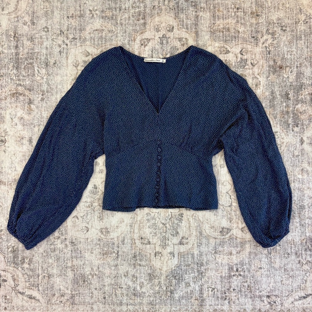 Elegant Navy Blue Women's Top